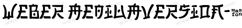 Weber MediumVersion字体转换